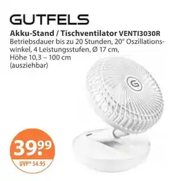 V Markt Gutfels akku-stand / tischventilator venti3030r Angebot