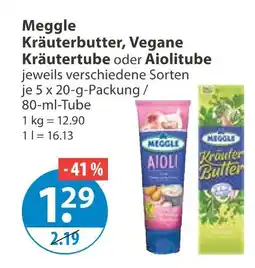 V Markt Meggle kräuterbutter, vegane kräutertube oder aiolitube Angebot