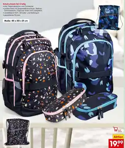 Netto Marken-Discount Schulrucksack set 3-teilig Angebot