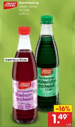Netto Marken-Discount Frucht stern getränkesirup himbeer-geschmack Angebot