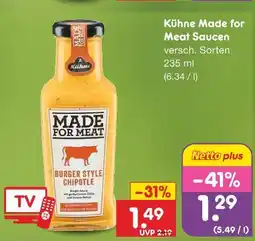 Netto Marken-Discount Kühne made for meat saucen Angebot