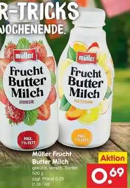 Netto Marken-Discount Müller frucht butter milch erdbeere Angebot