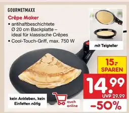 Netto Marken-Discount Gourmetmaxx crêpe maker Angebot