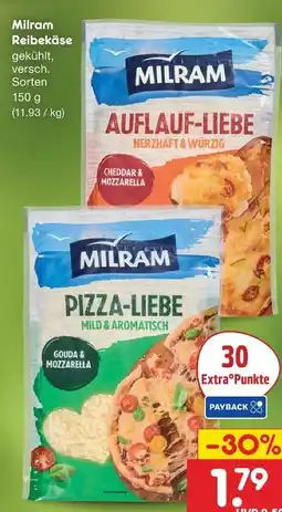 Netto Marken-Discount Milram reibekäse Angebot