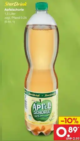 Netto Marken-Discount Stardrink apfelschorle Angebot