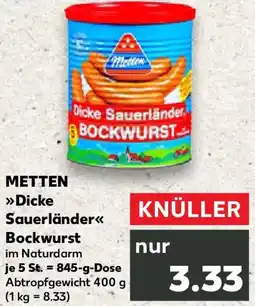 Kaufland Metten Dicke Sauerländer Bockwurst Angebot