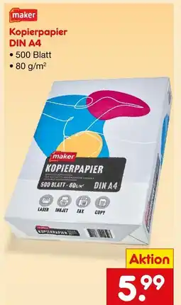 Netto Marken-Discount Maker kopierpapier Angebot