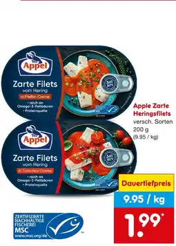 Netto Marken-Discount Appel zarte filets vom hering in pfeffer-creme Angebot