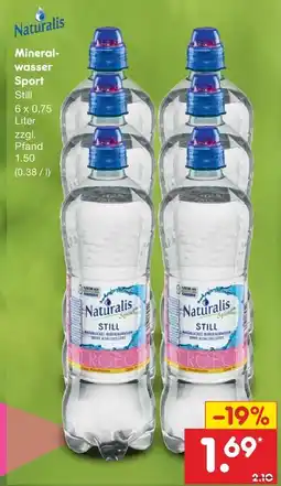 Netto Marken-Discount Naturalis mineralwasser sport still Angebot