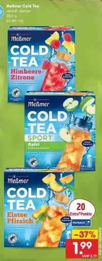 Netto Marken-Discount Meßmer cold tea himbeere-zitrone Angebot