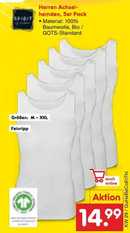 Netto Marken-Discount Herren achselhemden Angebot
