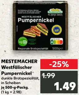 Kaufland Mestemacher Westfälischer Pumpernickel Angebot