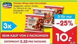 Netto Marken-Discount American style chicken wings oder drumsticks Angebot