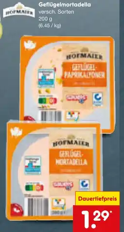 Netto Marken-Discount Hofmaier geflügelmortadella Angebot