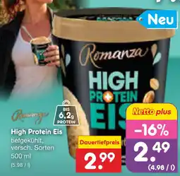 Netto Marken-Discount Romanza high protein eis Angebot