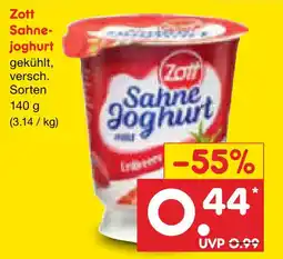 Netto Marken-Discount Zott sahnejoghurt Angebot