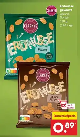Netto Marken-Discount Clarkys erdnüsse gewürzt Angebot