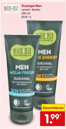 Netto Marken-Discount Blüte-zeit duschgel men Angebot