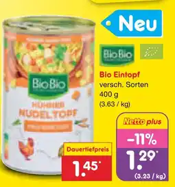 Netto Marken-Discount Biobio bio eintopf Angebot