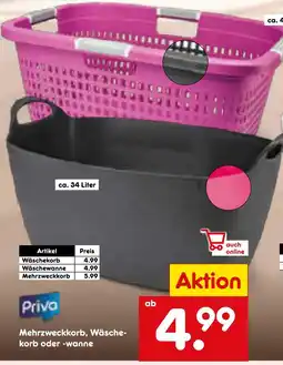Netto Marken-Discount Priva wäschekorb Angebot