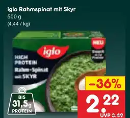 Netto Marken-Discount Iglo rahmspinat mit skyr Angebot