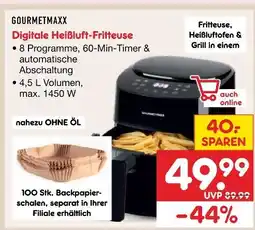 Netto Marken-Discount Gourmetmaxx digitale heißluft-fritteuse Angebot