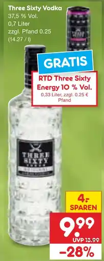 Netto Marken-Discount Three sixty vodka Angebot