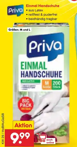 Netto Marken-Discount Priva einmal handschuhe Angebot