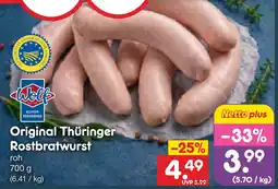 Netto Marken-Discount Wolf original thüringer rostbratwurst Angebot