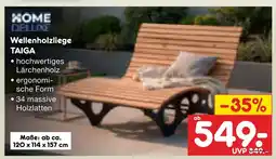 Netto Marken-Discount Home deluxe wellenholzliege taiga Angebot