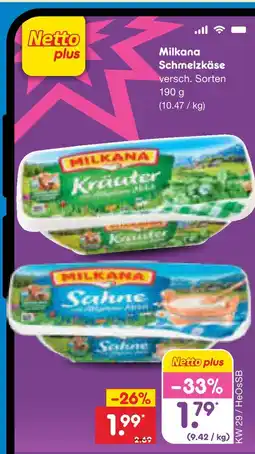 Netto Marken-Discount Milkana schmelzkäse Angebot