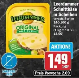 AEZ Leerdammer Schnittkäse in Scheiben Angebot