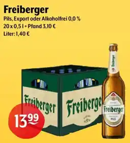 Getränke Hoffmann Freiberger Pils, Export oder Alkoholfrei Angebot