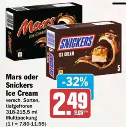 AEZ Mars oder Snickers Ice Cream Angebot