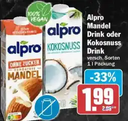 AEZ Alpro Mandel Drink oder Kokosnuss Drink Angebot