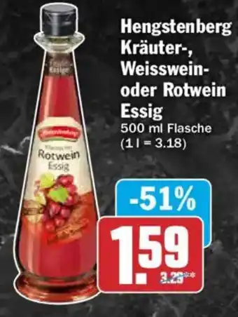AEZ Hengstenberg Kräuter-, Weisswein- oder Rotwein Essig Angebot