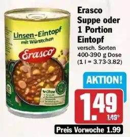 AEZ Erasco Linsen-Eintopf mit Würstchen Angebot