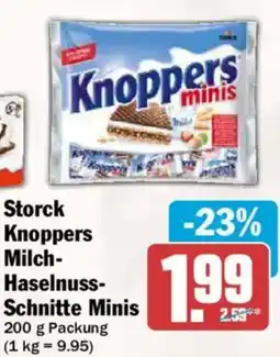 AEZ Storck Knoppers Milch-Haselnuss-Schnitte Minis Angebot