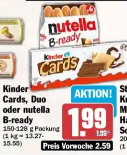 AEZ Kinder Cards, Duo oder nutella B-ready Angebot