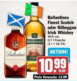 AEZ Ballantines Finest Scotch oder Kilbeggan Irish Whiskey Angebot