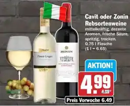 AEZ Cavit oder Zonin Rebsortenweine Angebot
