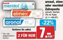 AEZ aronal, elmex oder meridol Zahn-pasta Angebot
