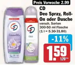 AEZ CD Deo Spray, Roll-On oder Dusche Angebot