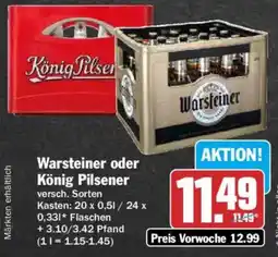 AEZ Warsteiner oder König Pilsener Angebot