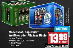AEZ Mönchshof, Kapuziner* Weißbier oder Allgäuer Büble Angebot