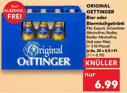 Kaufland Original Oettinger Bier oder Biermischgetränk Angebot