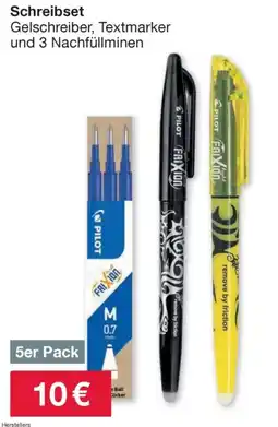 Woolworth Schreibset Gelschreiber, Textmarker und 3 Nachfüllminen Angebot