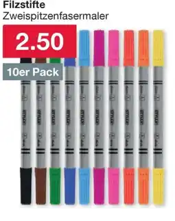 Woolworth Filzstifte Zweispitzenfasermaler Angebot