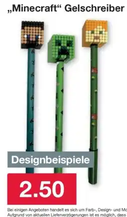 Woolworth „Minecraft“ Gelschreiber Angebot