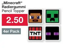 Woolworth Minecraft Radierergummi Pencil Topper Angebot